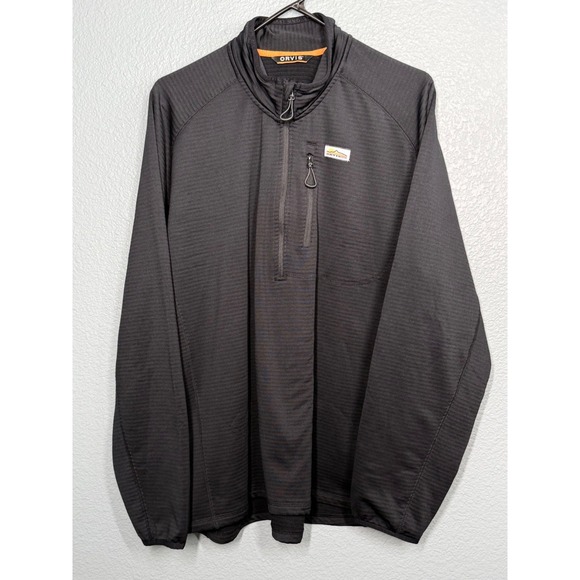 Orvis Other - Orvis 1/4 Zip Pullover Mens XL Horseshoe Hills Athletic Black Pockets Jacket EUC